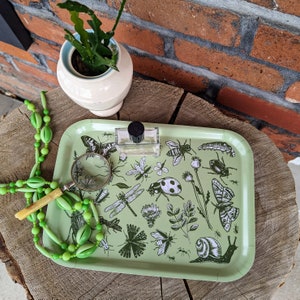 decorative tray plant tray floral tray floral platter flower platter insect tray insect gift insect platter bug tray image 4