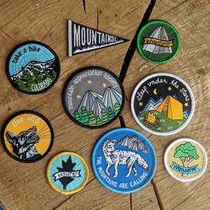 camping patch iron on patch tent patch iron on camping patch outdoors patch nature patch camp patch image 3
