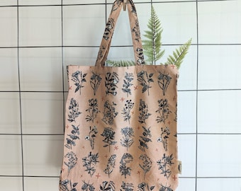 Fatal Florals Tote Bag: Poisonous Flower Art, Screenprinted Canvas