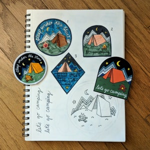 camping patch iron on patch tent patch iron on camping patch outdoors patch nature patch camp patch image 4