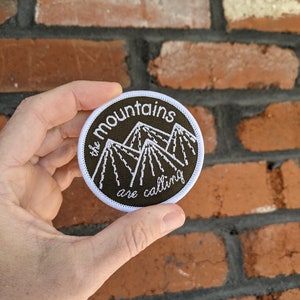 mountains patch iron on patch nature patch mountains are calling patch outdoors patch mountain patch stocking stuffer nature image 5