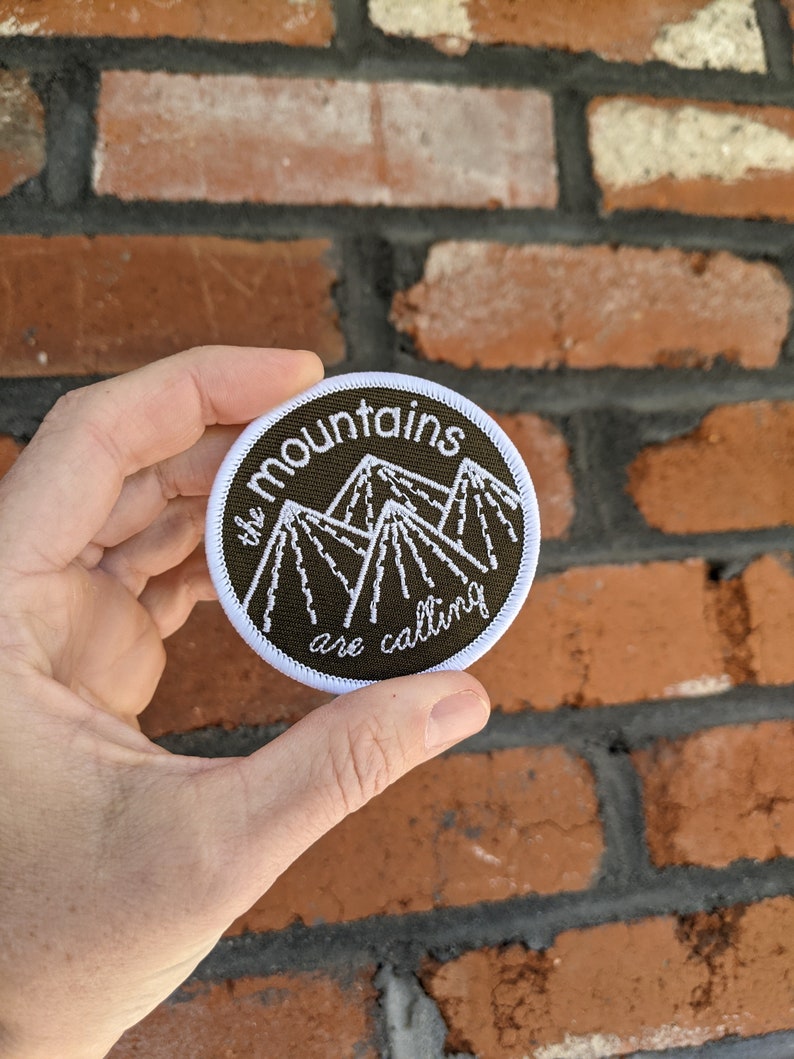 mountains patch iron on patch nature patch mountains are calling patch outdoors patch mountain patch stocking stuffer nature image 5