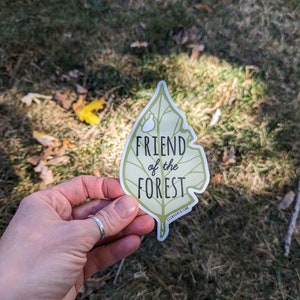 leaf sticker forest sticker leaf vinyl sticker friend of the forest forest vinyl sticker friend of the forest sticker image 4