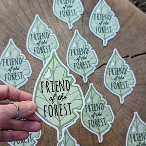 leaf sticker forest sticker leaf vinyl sticker friend of the forest forest vinyl sticker friend of the forest sticker image 3