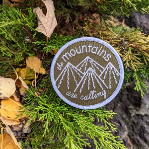 mountains patch iron on patch nature patch mountains are calling patch outdoors patch mountain patch stocking stuffer nature image 3