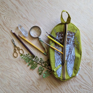 zipper pouch bug pencil bag pencil pouch cicada gift cicada zipper pouch insect zipper pouch bug zipper pouch image 3