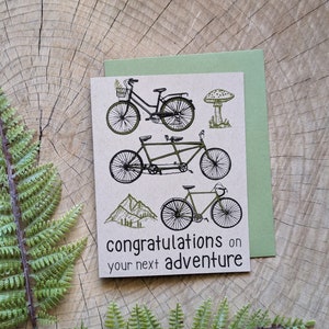 greeting card congrats card congratulations card graduation card adventure card bike card bicycle card bike congrats card image 1
