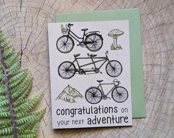 greeting card | congrats card | congratulations card | graduation card | adventure card | bike card | bicycle card | bike congrats card