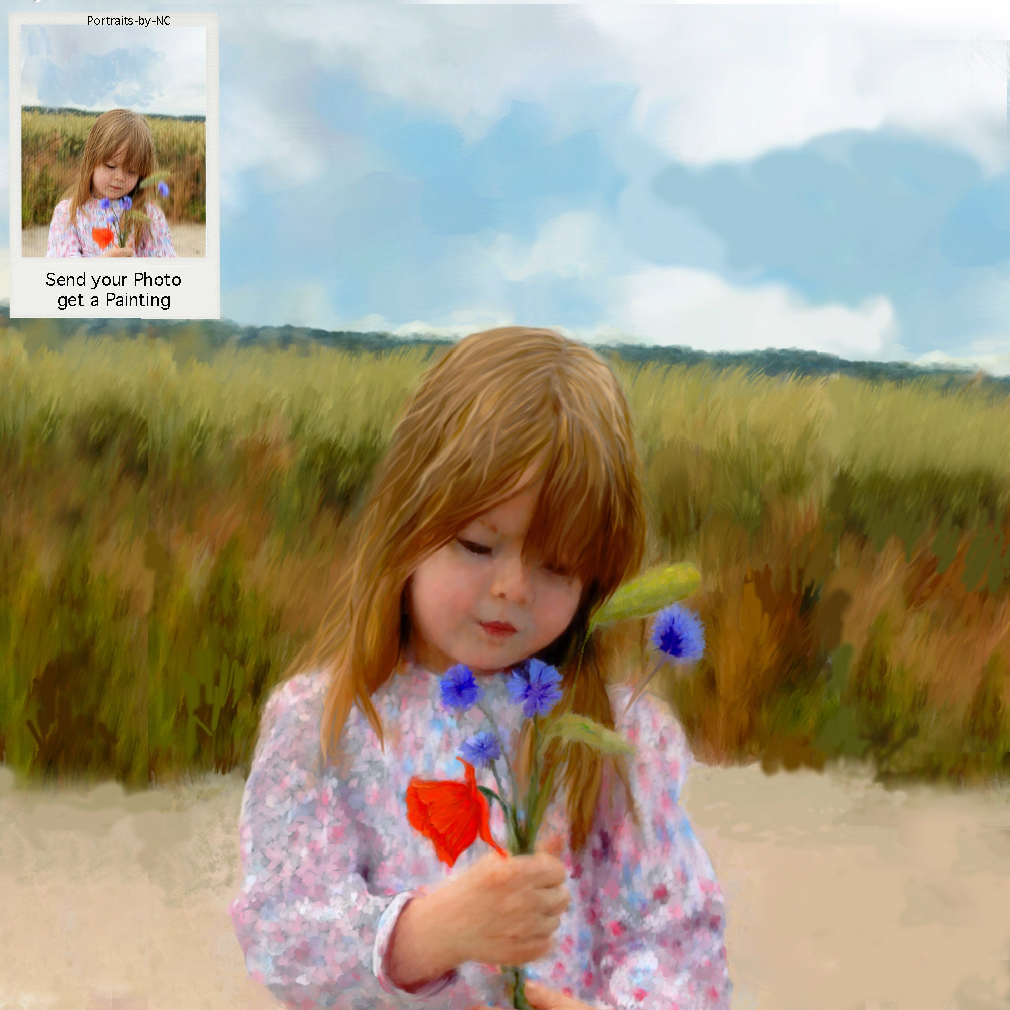 CUSTOM Child PORTRAIT in Oil Child Oil Portrait From Photo Etsy