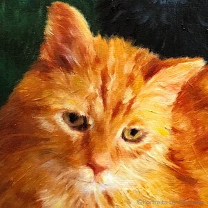 Custom Pet Portrait Tabby Cat - Cat Portrait - Cat Painting from your Photo - Tabby Cat Portrait