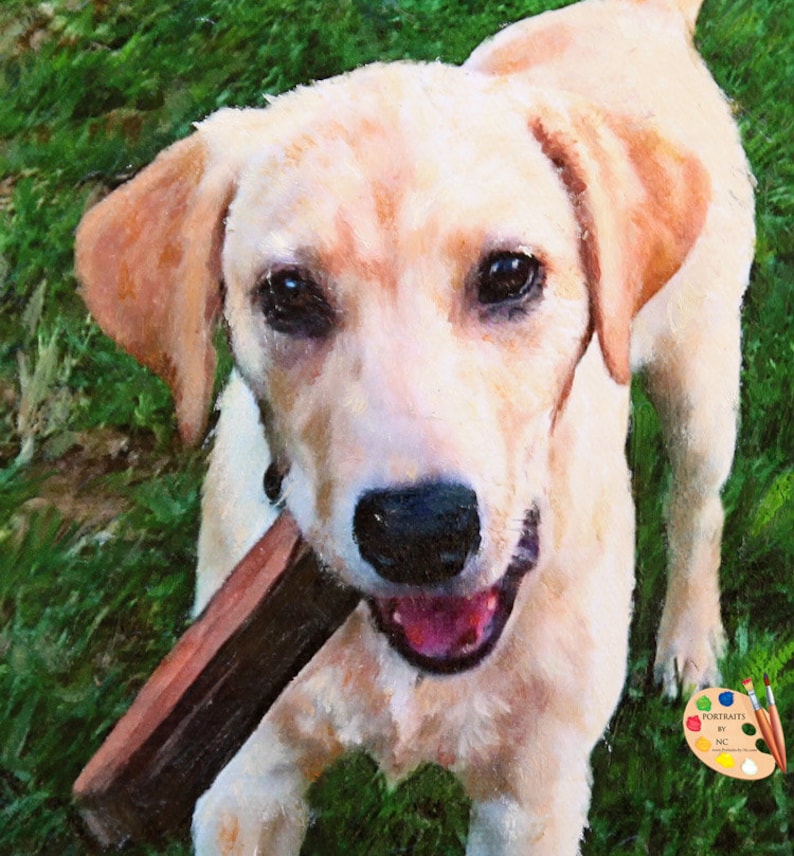 Customized Dog Art Oil Painting Pricing Custom Pet Portrait From Photo On Canvas Labrador Puppy Dog Pet Portrait Pet Portraits Art Collectibles Vadel Com