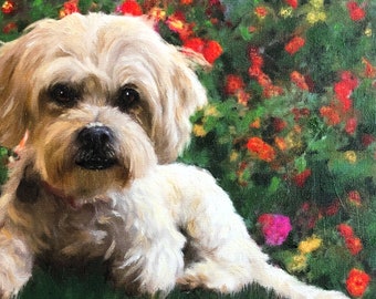 CUSTOM DOG PORTRAIT - Dog Portrait from Photo on Canvas - Personalized Pet Portrait - Custom Pet Portrait