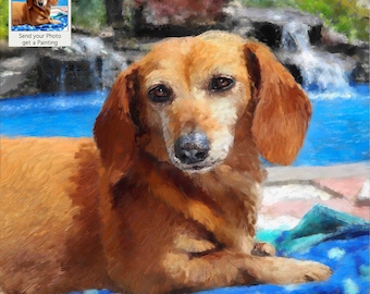 CUSTOM DOG PORTRAIT in Oil - Dog Oil Portrait from Photo on Canvas - Personalized Pet Portrait - Dog Portraits - Custom Dog Painting