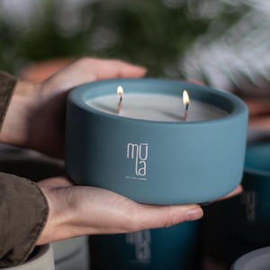 Essential Oils Aromatherapy Soy Candles - Sleep, De-stress, Happiness, Focus, Energy  Ceramic vase Candle Gift