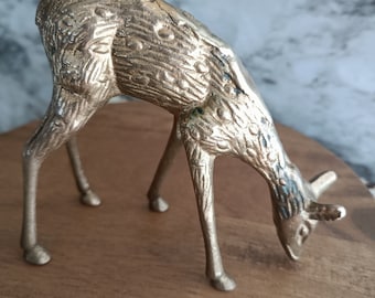 Brass Deer Taper Candle Holder