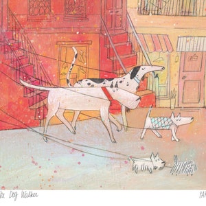 Le promeneur de chiens - Impression artistique