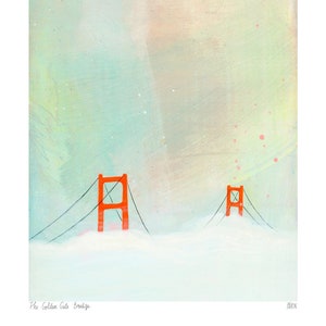 The Golden Gate Bridge - Art Print of the Golden gate Bridge in a Fog