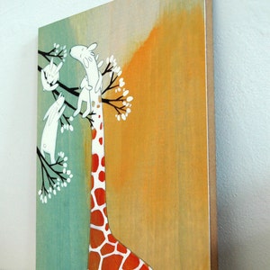 The Sweetest Giraffe - 8"x10" Mounted Art Print