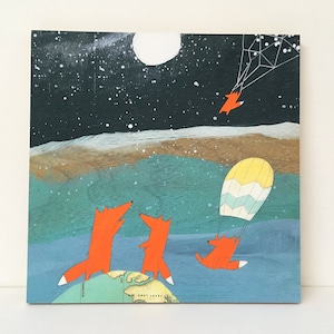 To the Moon and Back - 8 x 8 montierter Druck