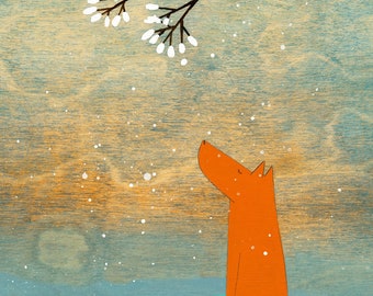 The Fox and the Marshmallows - Art Print