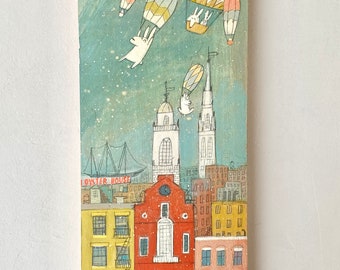 Hand Painted Original Painting - Hello Boston (#435)