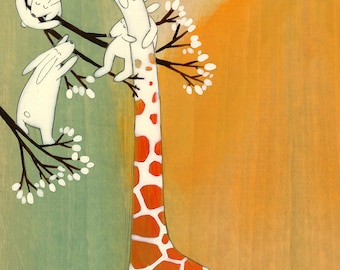 The Sweetest Giraffe - Art Print