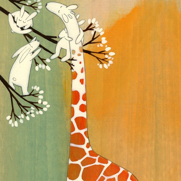 The Sweetest Giraffe - Art Print