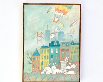 Hand Painted Original Painting (8"x10") - Hello San Francisco (#416)