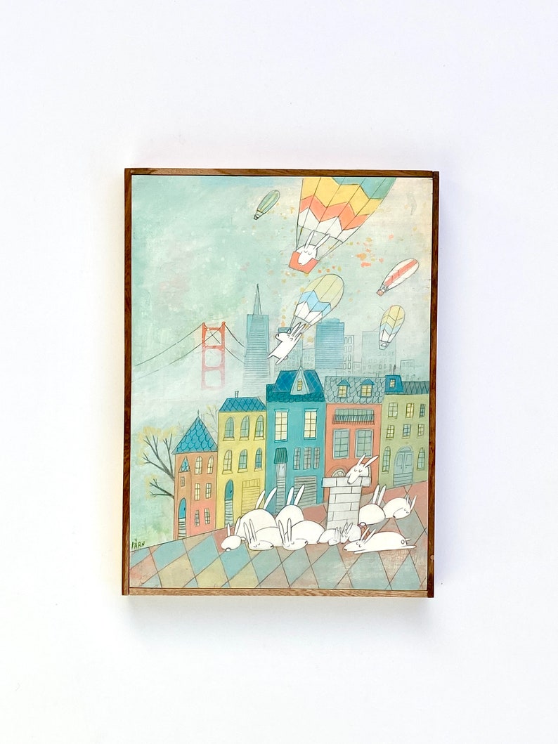 Hand Painted Original Painting 8x10 Hello San Francisco 416 image 1