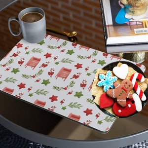 Tischset Weihnachten | Weihnachtsgewebte Tischsets | Briefe an Den Weihnachtsmann Platzset | Weihnachtliche Tischdekoration