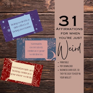 Seltsam wunderbare Affirmationskarten: 40 motivierende Sprüche, um Ihre Einzigartigkeit zu feiern!