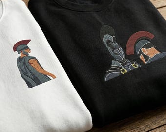 Het Odyssee-borduur T-shirt, Matt Damon | Odysseus-kostuum, Christopher Nolan-fancadeau