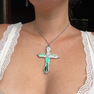 Gothic Stained Glass Pendant Necklace