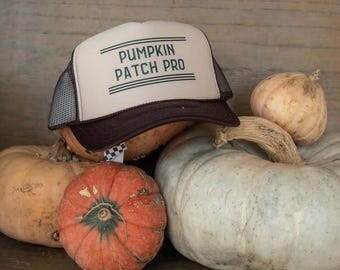 Pumpkin Patch Pro Trucker Hat: Retro Fall Baseball Cap