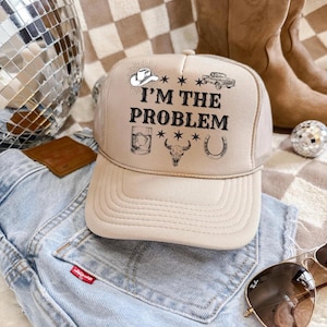 Wallen “I’m the Problem” Trucker Hat – Otto Snapback Cap – Country Music Fan Gift – Unisex Adjustable Hat – Funny Country Quote Hat