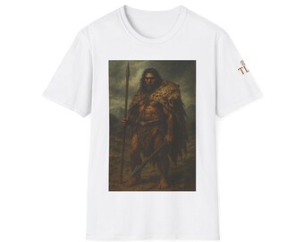 Maglietta da cavernicolo – Maglietta da guerriero preistorico – Maglietta da guerriero antico – Maglietta da cacciatore dell'età della pietra – Regalo per appassionati di storia – Abbigliamento tribale primitivo