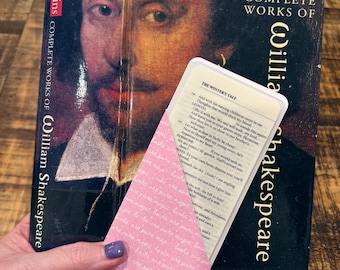 Shakespeare Bookmarks Set – Recycled Vintage Book Page, Literary Gift