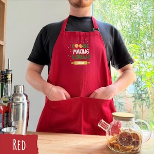 Personalized Name Cookie Making Crew Apron, Christmas Apron, Cookie Apron, Christmas Gifts, Personalized Gifts, Christmas Lights Apron