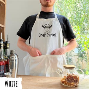 Presentes para o Dia das Mães, Avental de Chef, Avental Personalizado, Avental Personalizado com Bolsos, Avental de Cozinha, Avental de Cozinha, Avental de Confeitaria, Presentes Personalizados