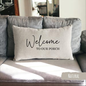 Custom Porch Pillow, Personalized Pillow, Housewarming Gift, Custom Pillow Case, Decorative Pillow, Outdoor Pillow, Farmhouse Pillow