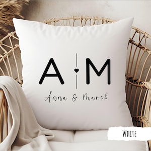 Personalized Couple Pillow - Custom Names Throw Pillow - Wedding or Anniversary Gift - Rustic Home Decor - Unique Engagement Present