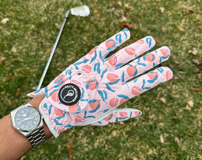Leather Golf Glove - Sunset Grapefruit Limited Edition
