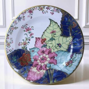 tobacco leaf tin plates Vintage Made by Ardalt Lenwile - Sold Separately blue green Classic Tobacco Leaf Melamine Collection