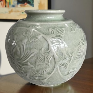 アンティーク 中国 セラドン Porcelain Chinese Celadon Vase - Etsy