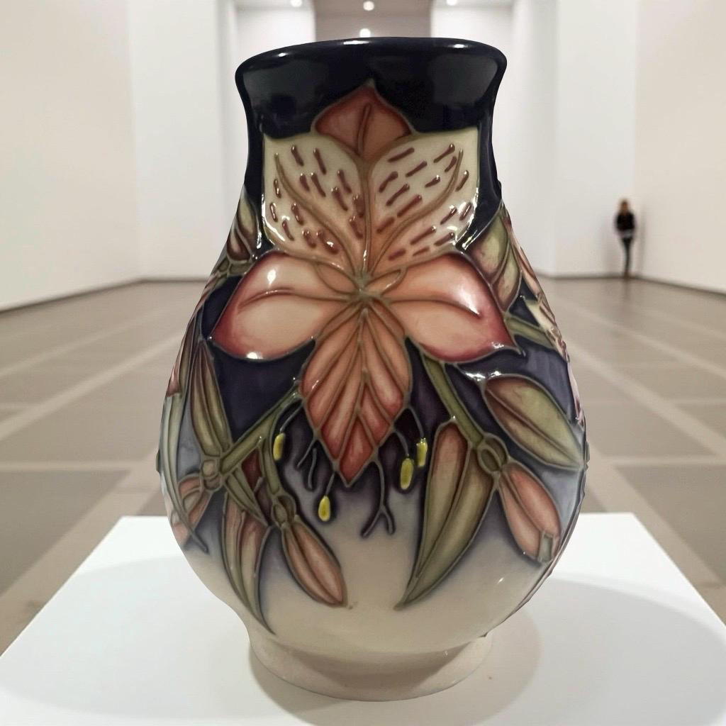 MOORCROFT フラワーベース 2003年 限定223/250 MOORCROFT Peruvian Lily 2003 Vase 4