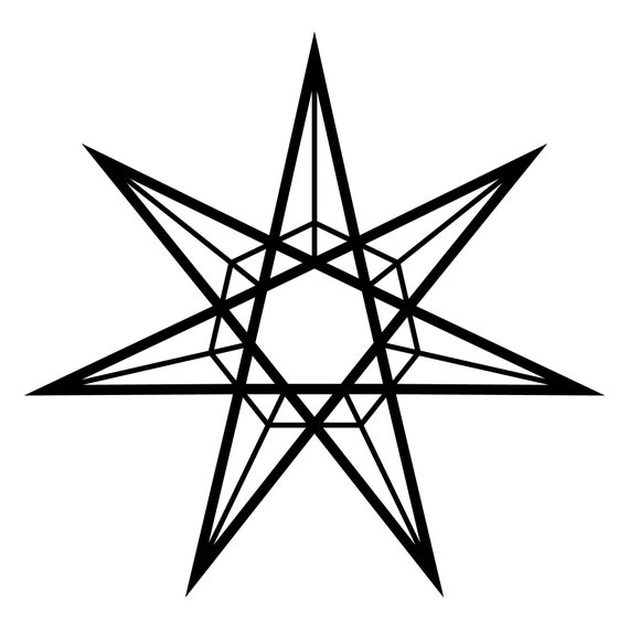 Seven Pointed Star Vector Image - Etsy