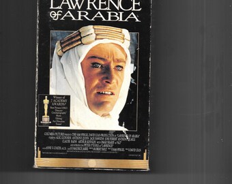 Lawrence of Arabia VHS 1969 30th Anniversary Ed  w/Booklet Ex Rental Both Tapes Play Great