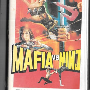 VHS Mafia VS. Ninja 1985 World Video Ex Rental w/Hard Case. Plays Very Good. English. Unrated