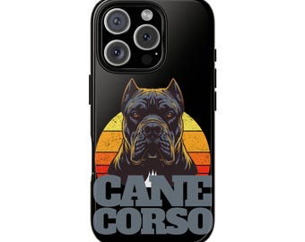 Cane Corso Dog Art-telefoonhoesje – slagvast, draadloos opladen