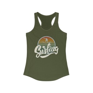 Surfen Damen Racerback Tanktop, Summer Vibes Tank Top